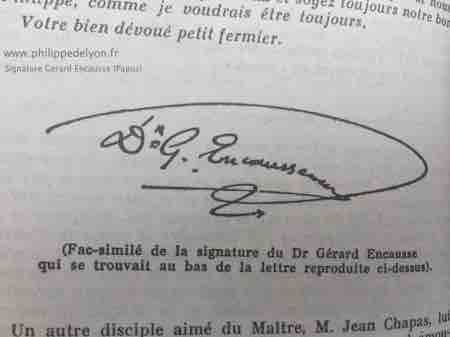 Papus signature fleche fils du tonnerre philippedelyon.fr