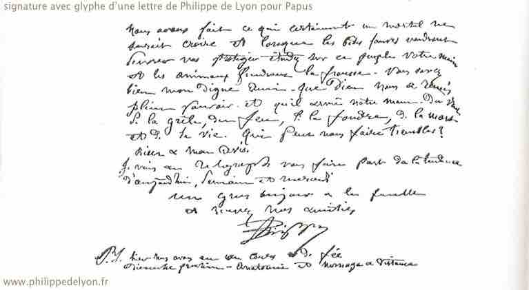 signature glyphe de Philippe de Lyon