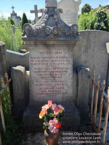 tombe Olga Chestakow Chestakoff cimetiere Loyasse philippedelyon.fr