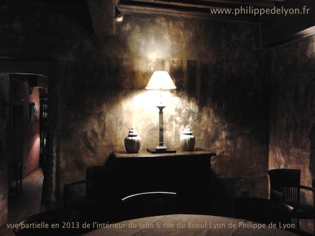 vue partielle en 2013 de l'intérieur du labo 6 rue du Boeuf Lyon de Philippe de Lyon 2013-10-11